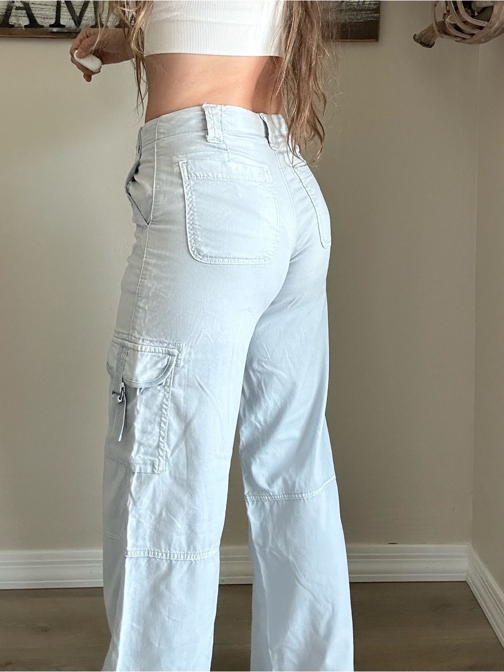 American Eagle Cargo Wide-Leg Pants Flowy Buttery Soft